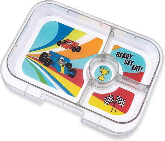 Yumbox Panino Tray met Race Cars Print