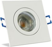 IP44 LED Inbouwspot Ruth - badkamer of buiten - Vierkante spot - Wit - Koel Wit - 4000K - 4Watt - Philips