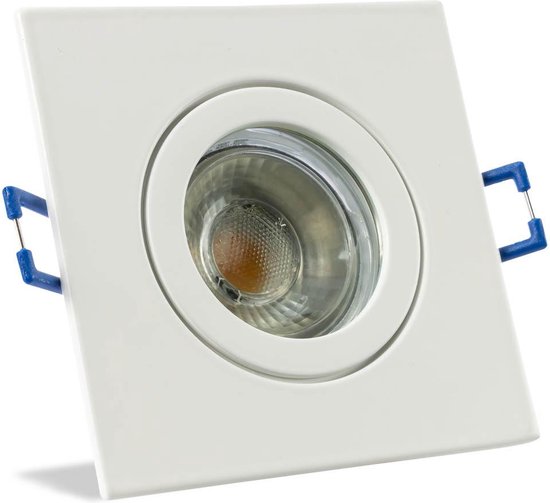 IP44 LED Inbouwspot Ruth - badkamer of buiten - Vierkante spot - Wit - Koel Wit - 4000K - 4Watt - Philips