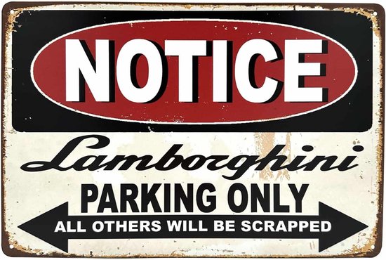 Targa In Metallo Mancave Signs Hudson's Parking Only, 20x30 Cm. Decorazione Divertente Per Garage, Taverna O Camera Dei Ragazzi.