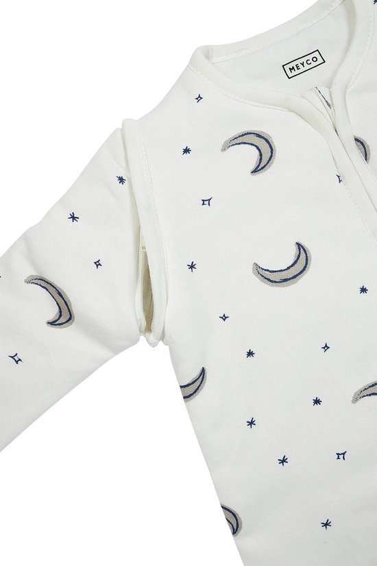Meyco Baby Slaapzak Winter Moon - afritsbare mouwen - indigo - 90cm - winterslaapzak van Meyco — afbeelding 4