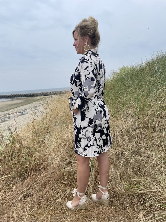 Hill Fashion Jurk Roos Angelle Milan Zwart grijs Maat S bol