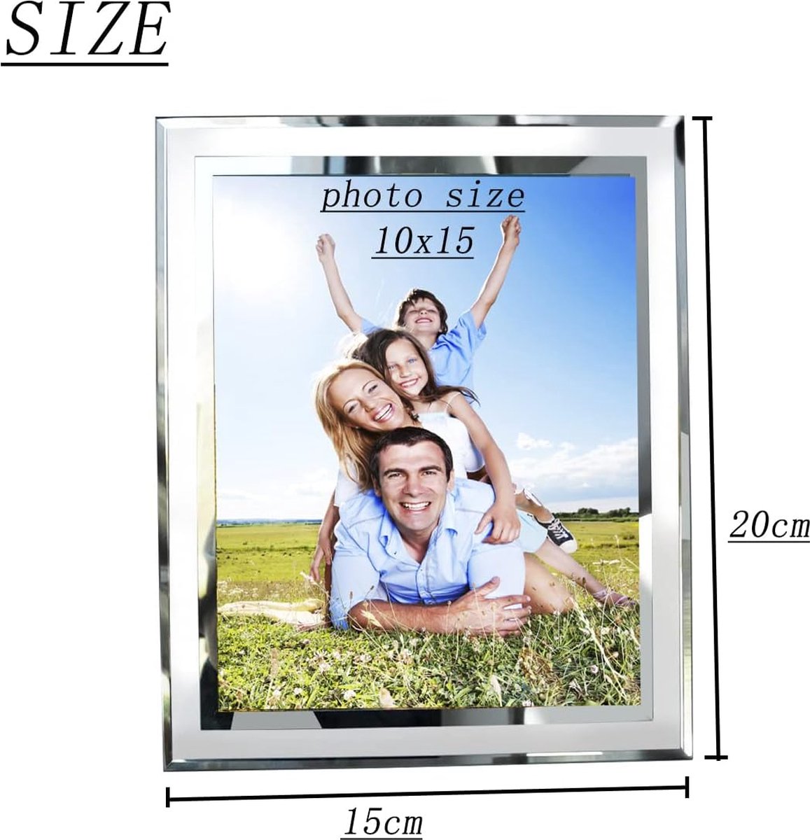 Cristallic Acryl Fotolijst met Transparante Magnetische Sluiting, Gebogen Transparant 12,7 x 17,8 cm