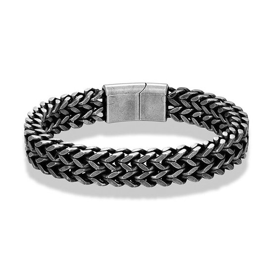 Bracelet Sorprese - Vintage - 21 cm - Lien - Acier Inoxydable - Bracelet Homme - Fermoir Magnétique - Cadeau - Modèle C