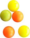 Afbeelding van het spelletje Fas Tafelvoetbalballen 5 Stuks Geel/oranje/roze