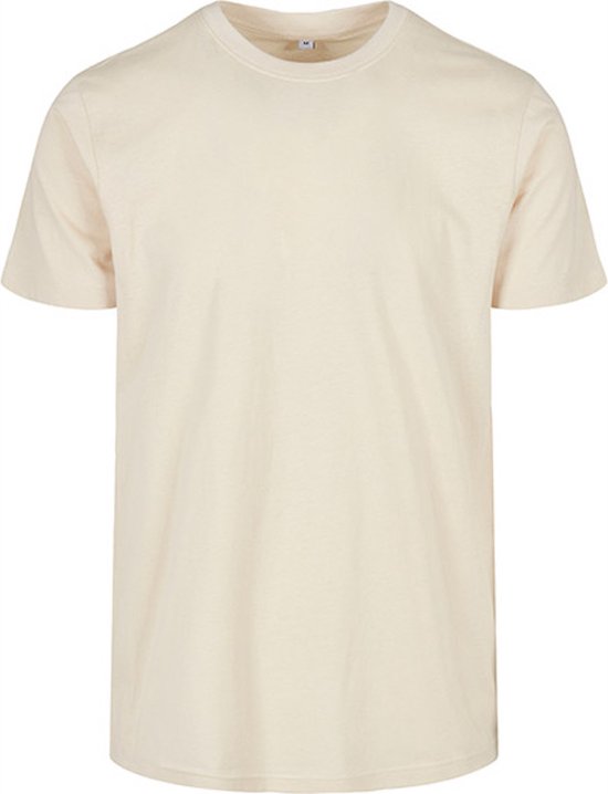 Herenshirt 'Basic Round Neck' met korte mouwen Sand - 3XL