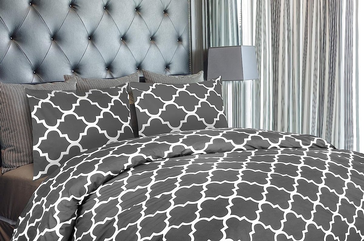 Buff Bee dekbedovertreksets 150 x 200 beddengoed met dierenprint microvezel dekbedovertrek 3 stuks met ritssluiting, pluizige bedset en 2 kussenslopen