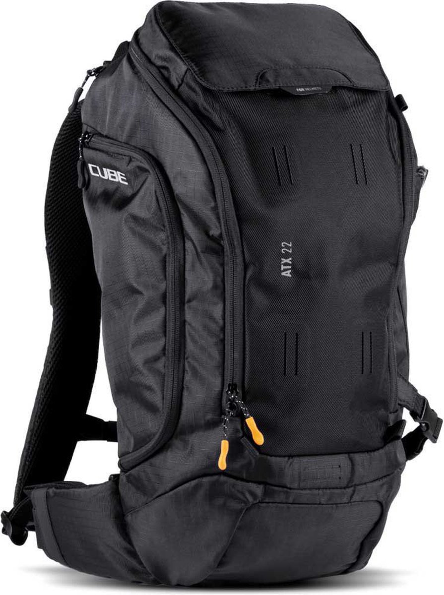 CUBE Rugzak ATX - Rugtas - Easy-Access zijvak - Helmhouder - Reflecterend - 22 Liter - Zwart