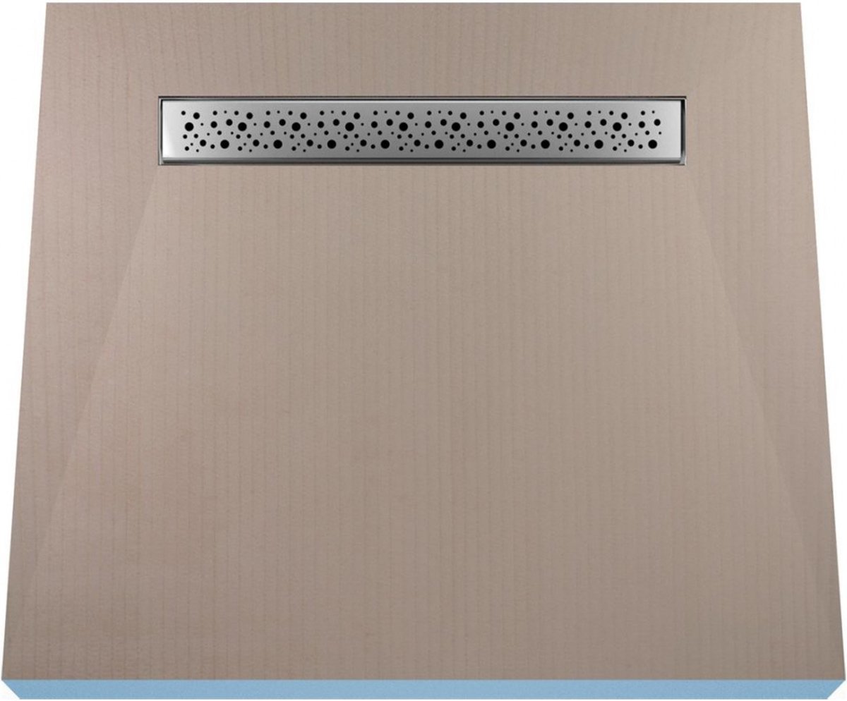 Betegelbare doucheplaat 90 x 140 cm Mistral Oneway Wiper Showerlay doucheplank eenzijdig aflopend afvoer van roestvrij staal