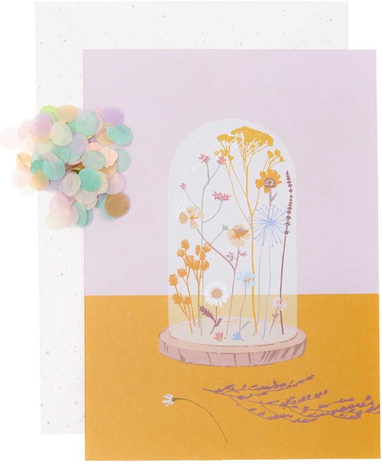10 Stuks Kraftpapier Gedroogde Bloemen Wenskaarten,Lege Wenskaart, 5