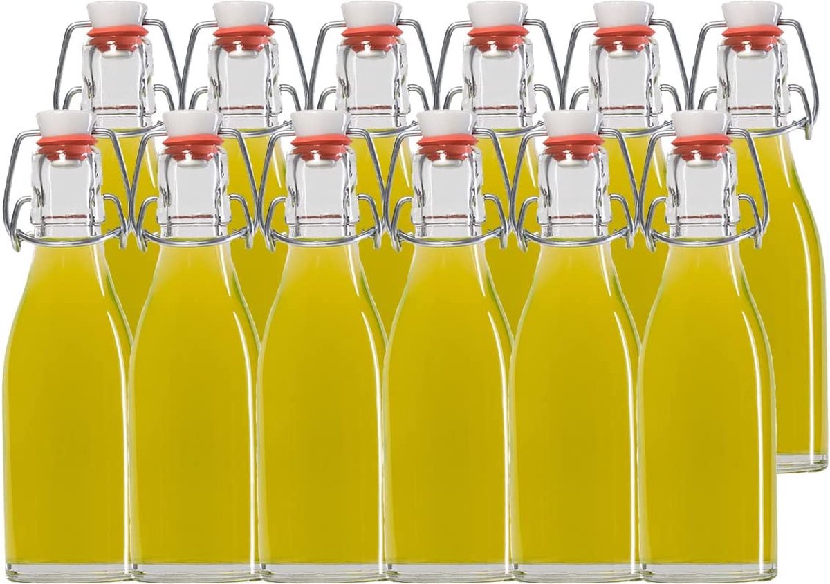 6 Bouteilles En Verre WECK 1 Litre Avec Couvercle - Parfaites Pour Jus, Smoothies Et Vinaigrettes