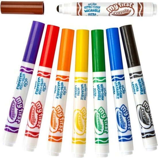 Crayola - Mini Kids - Viltstiften - 8 Viltstiften Voor Kinderen - Veilig En Wasbaar - Crayola
