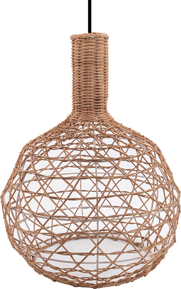 Groenovatie Rotan / Rieten Hanglamp, Handgemaakt, Naturel, ⌀55 cm