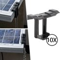 Zonnepanelen water afvoerclips 10 stuks – compleet reiniger pakket – plat dak borstel schoonmaken zonnepaneel solar clips