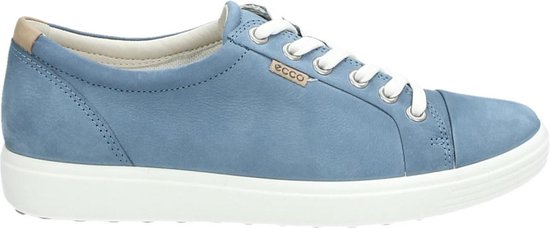 Ecco Soft 7 dames sneaker - Blauw - Maat 38 | bol.com