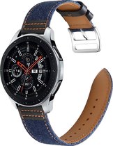 Mobigear Watch bandje geschikt voor Huawei Watch GT 3 Pro (46mm) Bandje Gespsluiting | Mobigear Denim - Donkerblauw
