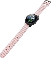 Mobigear - Watch bandje geschikt voor Huawei Watch GT Runner Bandje Flexibel Siliconen Gespsluiting | Mobigear Colors - Roze