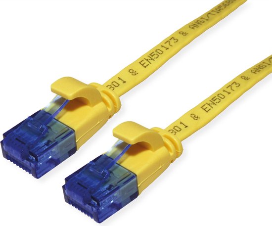 Câble patch VALUE UTP, Cat(Classe EA), extra plat, jaune, 5 m