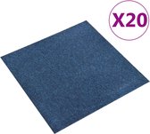 vidaXL de Dalles de moquette 20 pièces 5 m² 50x50 cm Bleu foncé