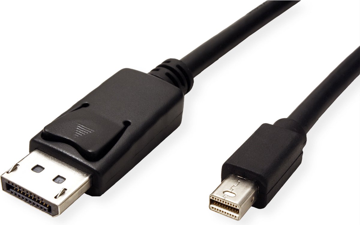 ROLINE GREEN DisplayPort kabel, DP Male - Mini DP Male, TPE, zwart, 3 m