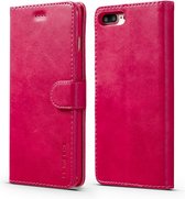 LC.IMEEKE Luxe Book Case - Geschikt voor iPhone SE (2022/2020), iPhone 8 / 7 Hoesje - Roze