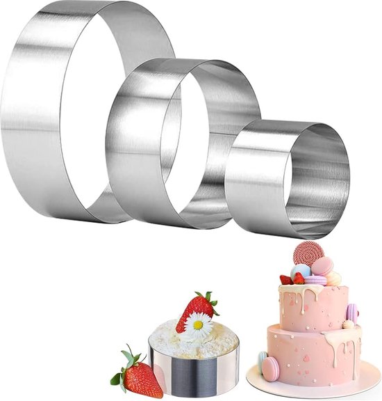Cercle à cake, cercle à cake, rond, cadre de cuisson, inox, diamètre 10/15/20  cm