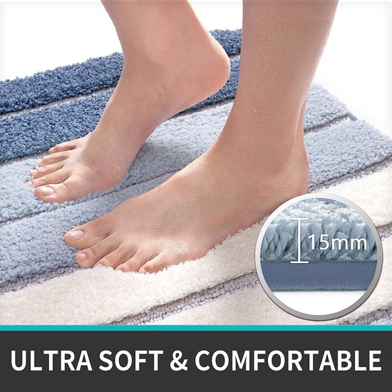 Brandsseller Badkamertapijt 70x120 cm – Rechthoekige badkamermat van chenille – Zacht, antislip, goed absorberend, machinewasbaar badmat – Taupe