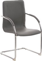 CLP Melina V2 Bezoekersstoel - Kunstleer grijs