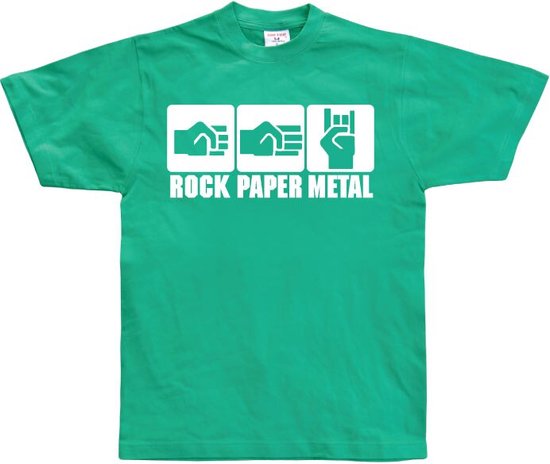 Rock-Paper-Metal - Small - Groen