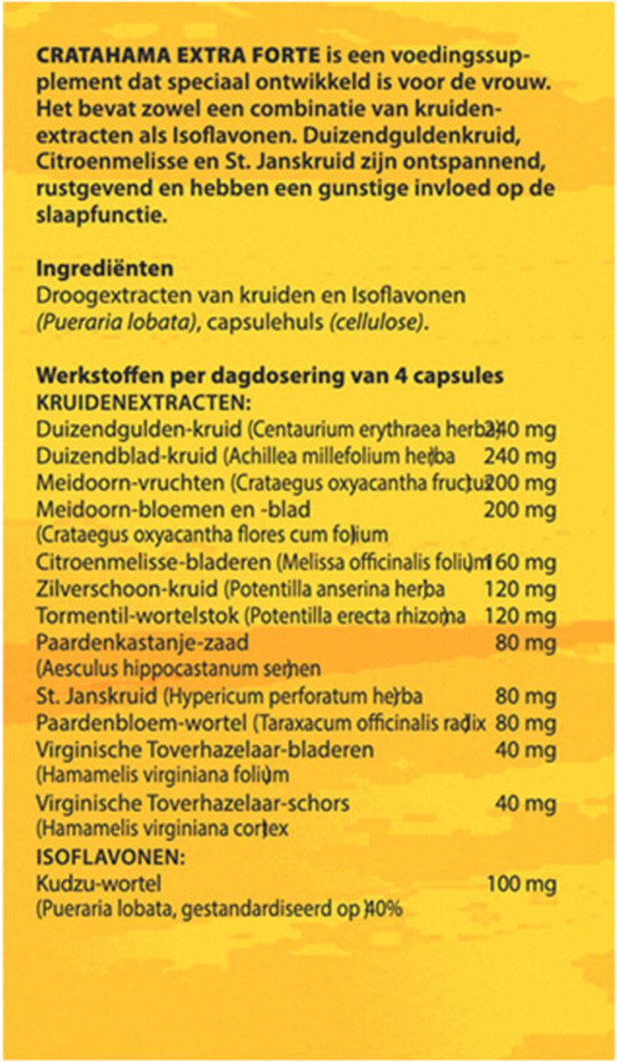 Goedkoopste Bloem Cratahama Exra Forte - 100 Capsules - Voedingssupplement