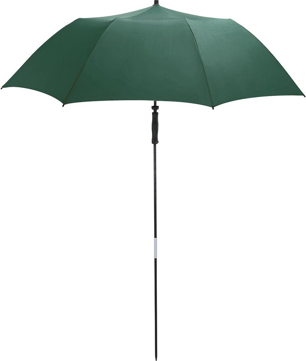 Fare Travelmate 6139 strandparasol en paraplu in één met UPF+50 UV-bescherming Ø 147 cm groen donkergroen green windproof windbestendig stormvast stormbestendig parasol opvouwbaar stevige reisparaplu
