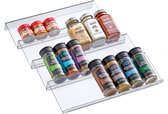 Vitasa Spice Rack Drawer - Spice Rack Transparent - Organisateur d'épices - Organisateur de tiroir de cuisine - Ranger d'épices - 4 pièces - Acryl