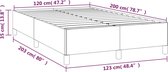 vidaXL - Bedframe - fluweel - zwart - 120x200 - cm