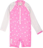 JUJA - UV Zwempak voor baby's - lange mouwen - Stars - Roze - maat 74-80cm