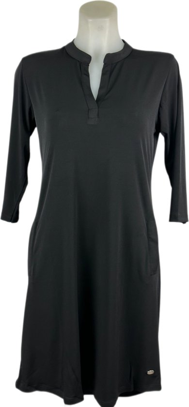 Angelle Milan – Travelkleding voor dames – Zwarte Jurk – Ademend – Kreukherstellend – Duurzame jurk - In 5 maten - Maat XL