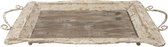 HAES DECO - Decoratief Dienblad Bruin 65x40x9 cm - van Hout|Metaal