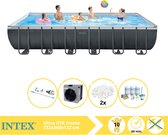 Intex Ultra XTR Frame Zwembad - Opzetzwembad - 732x366x132 cm - Inclusief Onderhoudspakket, Filterbollen, Stofzuiger en Warmtepomp CP