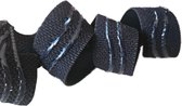 BamBella - Antislip Elastiek Siliconen - 1 meter - Taille Band - Zwart - 20mm breed -