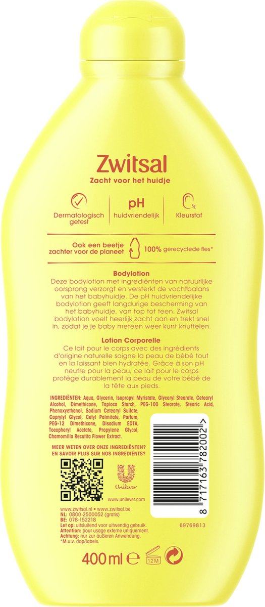 Zwitsal Baby Bodylotion - 2 x 400 ml - Voordeelverpakking van Zwitsal — afbeelding 2
