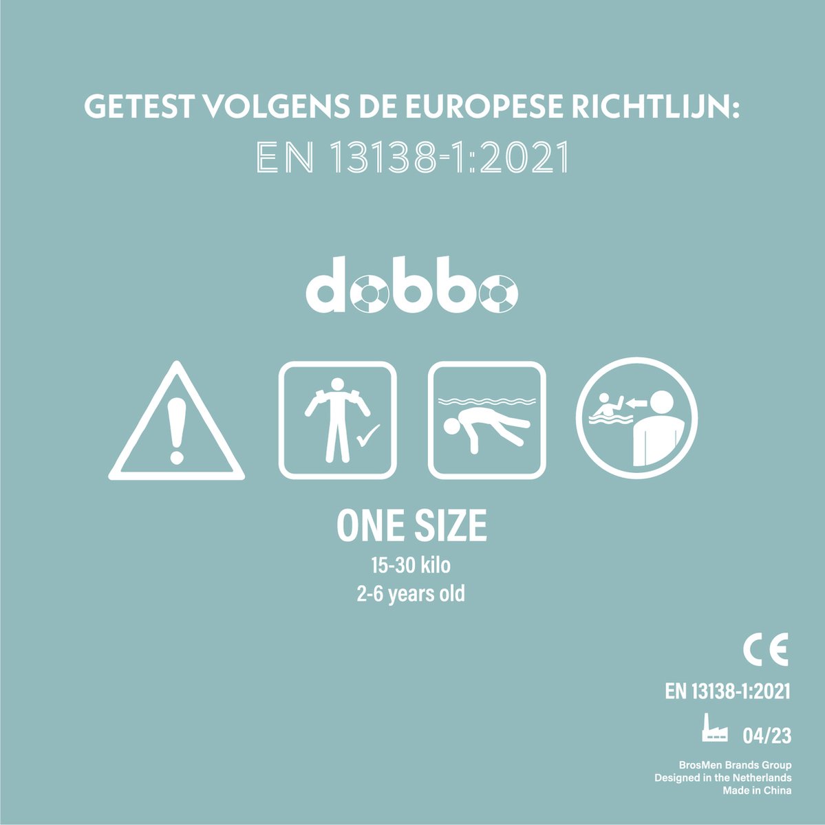 DOBBO Elena de Eenhoorn - Puddle Jumper - Zwembandjes - Zwemvest - Zwemvleugels - voor Kind van 2 tot 6 jaar - Baby blauw — afbeelding 11
