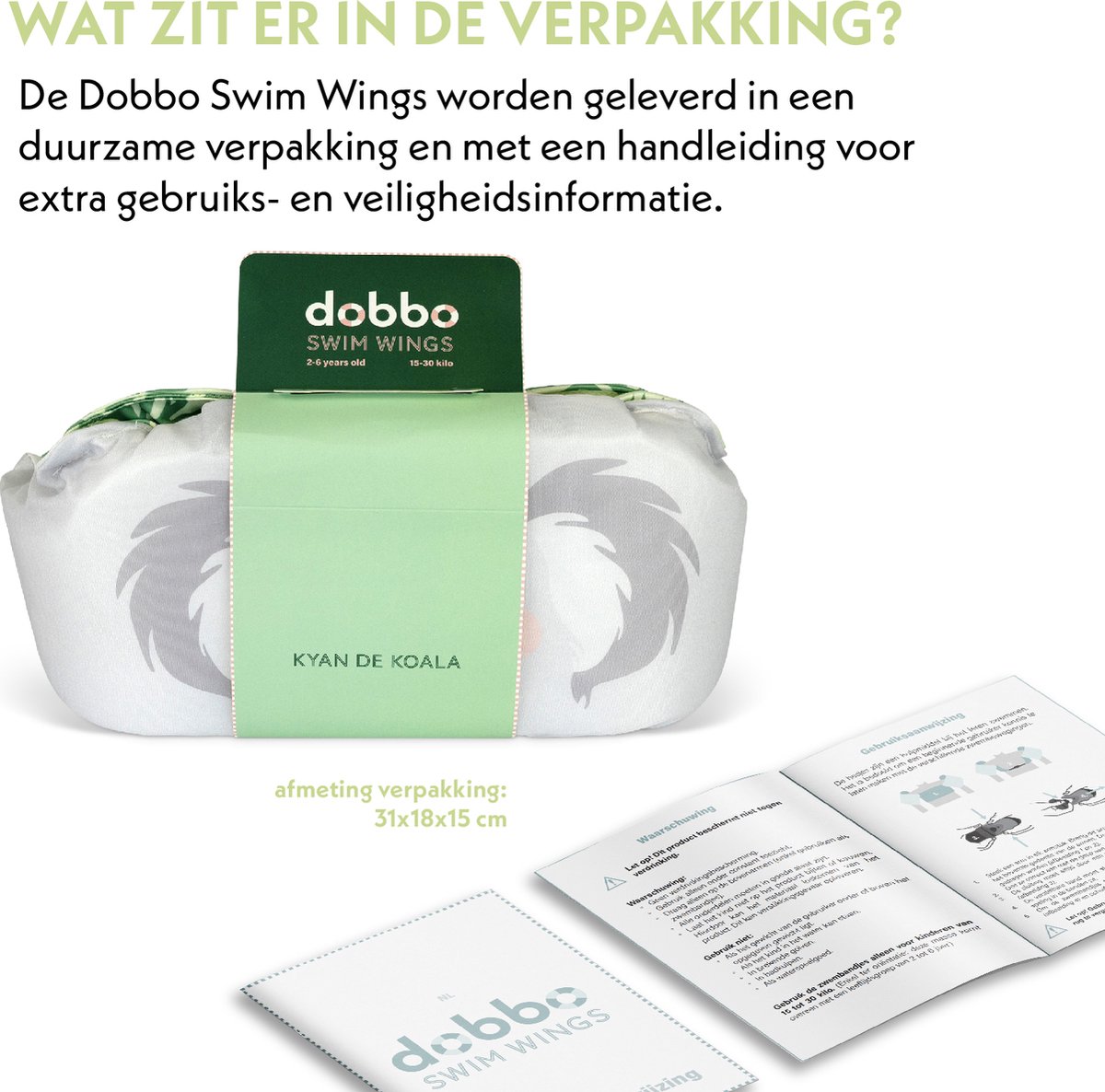 DOBBO Kyan de Koala - Puddle Jumper - Zwembandjes - Zwemvest - Zwemvleugels - voor Kind van 2 tot 6 jaar - 15 tot 30kg - Grijs — afbeelding 10