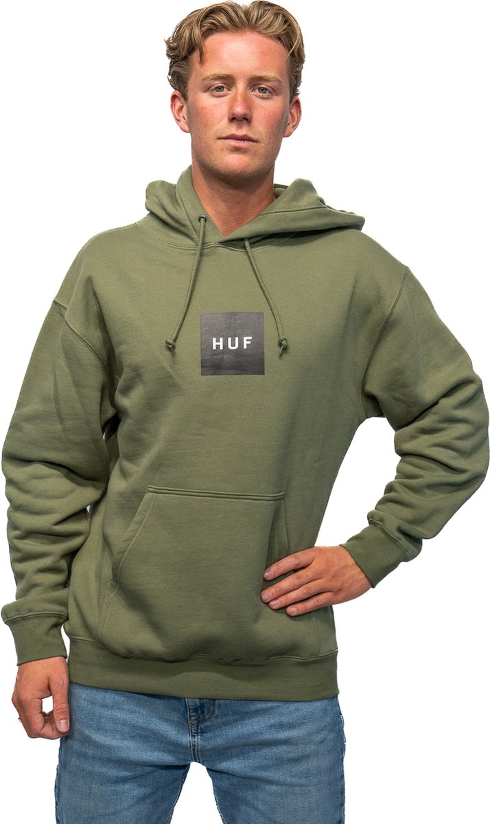 HUF Set Box Pullover Casual Sweater Heren L Groen