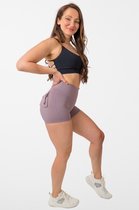 Peachy Bum Pocket Shorts – Scrunch Butt – Sportkleding dames – Sportbroek dames – Korte Legging – Korte Broek – Paars – Maat M