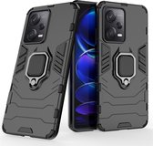 Coque Xiaomi Redmi Note 12 Pro 5G - Coque blindée double couche MobyDefend avec support - Zwart - Coque pour téléphone portable - Coque adaptée pour : Xiaomi Redmi Note 12 Pro 5G