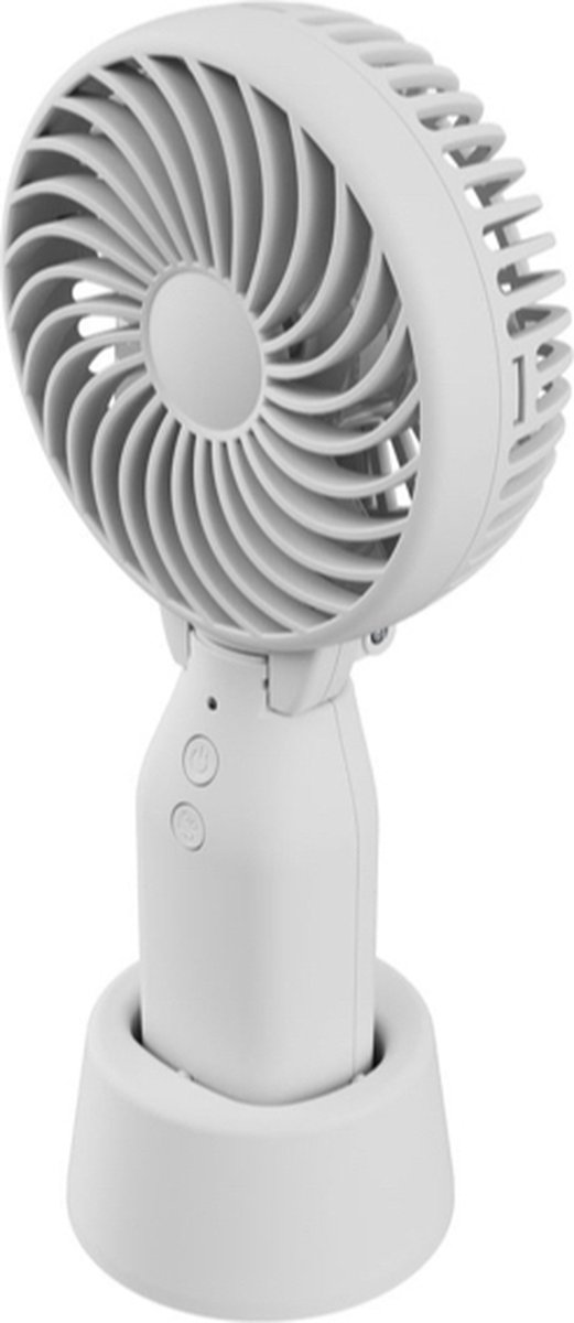 SilverCrest mini ventilator wit met batterij - draagbaar voor onderweg - handventilator - kleine ventilator - draagbare ventilator - portable fan