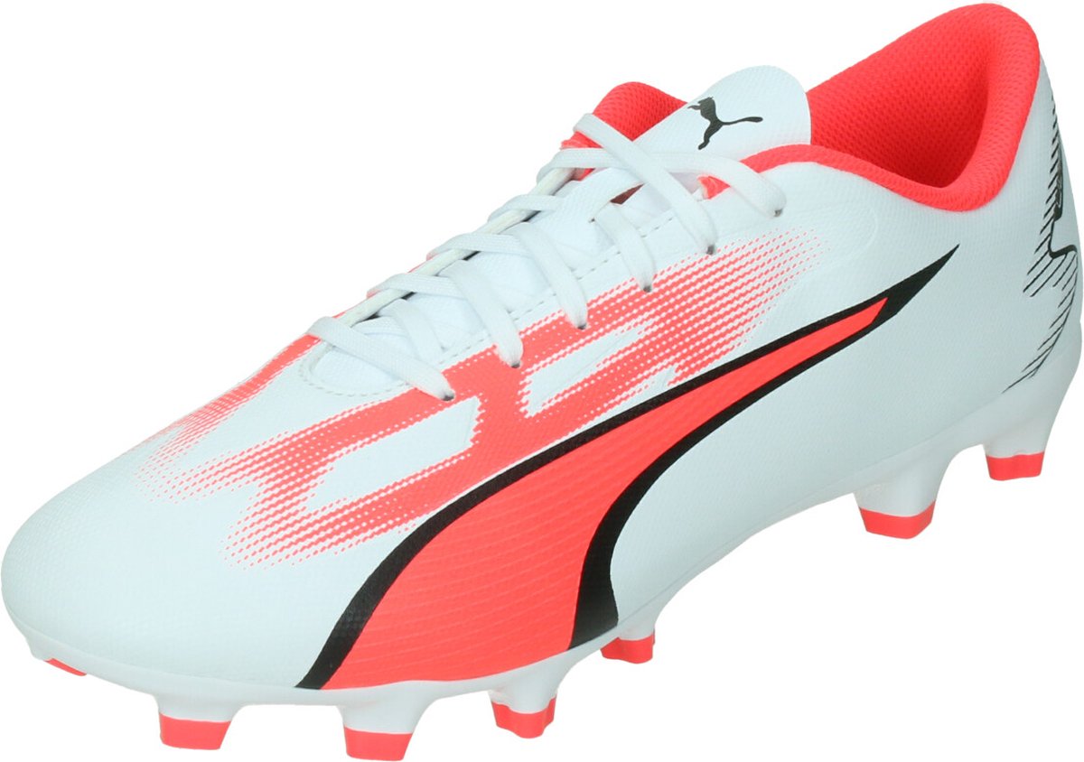 PUMA ULTRA PLAY FG/AG Heren Sportschoenen - Wit/Zwart/Roze - Maat 42,5