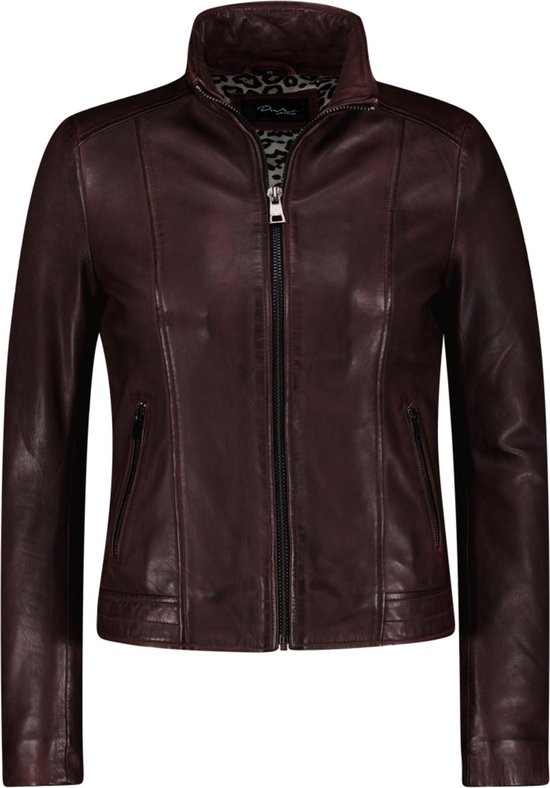 Donders Jas Leather Jacket 57488 Bordeaux Dames Maat - 40