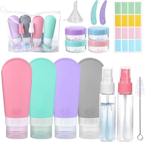 CIFOX Lot De 18 Bouteilles De Voyage à Remplir, Gadgets De