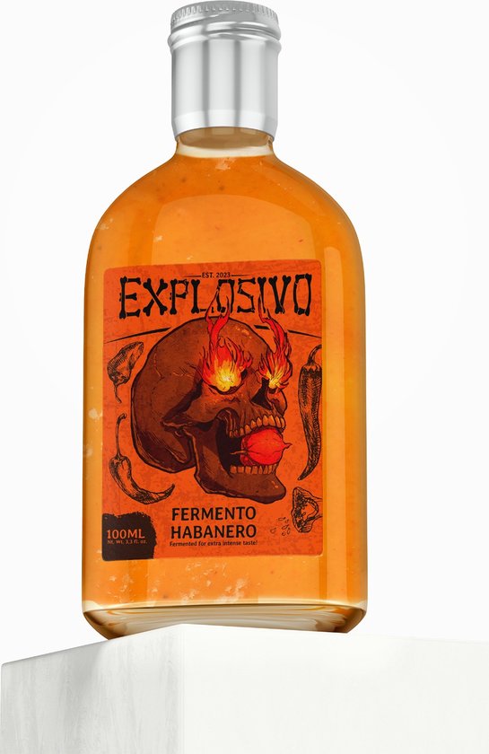 Explosivo - Fermento Habanero | Zeer pittig! | Hot sauce | Hot saus | Hotsaus | Hete saus | Fermented | BBQ