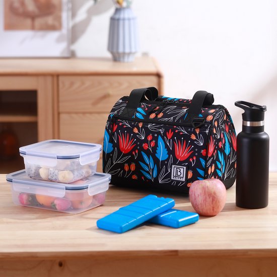 Brisby 4 Laags Geïsoleerde Koeltas - Lunchtas 10 Liter - Night Flower van Brisby — afbeelding 3